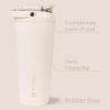imageHydroJug 24 oz New Stainless Steel Shaker  Insulated Leakproof BPAFree with Silent Mixing Grate  No Clumps No Noise  Premium Shaker for Fitness Sports ampamp Everyday Use Light BlueCream