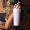 imageHydroJug 24 oz New Stainless Steel Shaker  Insulated Leakproof BPAFree with Silent Mixing Grate  No Clumps No Noise  Premium Shaker for Fitness Sports ampamp Everyday Use Light BluePink Sand