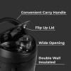 imageHydroJug 24 oz New Stainless Steel Shaker  Insulated Leakproof BPAFree with Silent Mixing Grate  No Clumps No Noise  Premium Shaker for Fitness Sports ampamp Everyday Use Light BlueBlack Leopard