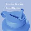 imageHydroJug Half Gallon Water Bottle 73oz  Refillable Reusable Jug With Carry Handle  Leakproof Guarantee  Great For OnTheGo Hydration  Dishwasher Safe BPA Free Black Pro Jug V2Light Blue