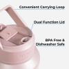 imageHydroJug Sport  Stainless Steel Tumbler with Straw Vacuum Insulated 64oz Leakproof Water Bottle Ergonomic Design Reusable Dishwasher Safe Rubber Base Durable for Gym or Outdoors Pink SandSage