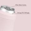 imageHydroJug Standard Can Cooler  2in1 Insulated Can Cooler Cup  Stainless Steel Can Holder with NonSlip Rubber Base  ScrewTop Lid  Dishwasher Safe  12oz CamoPink Sand