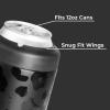 imageHydroJug Standard Can Cooler  2in1 Insulated Can Cooler Cup  Stainless Steel Can Holder with NonSlip Rubber Base  ScrewTop Lid  Dishwasher Safe  12oz CamoBlack Leopard