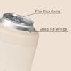 imageHydroJug Standard Can Cooler  2in1 Insulated Can Cooler Cup  Stainless Steel Can Holder with NonSlip Rubber Base  ScrewTop Lid  Dishwasher Safe  12oz CamoCream
