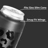imageHydroJug Standard Can Cooler  2in1 Insulated Can Cooler Cup  Stainless Steel Can Holder with NonSlip Rubber Base  ScrewTop Lid  Dishwasher Safe  12oz CamoBlack Leopard