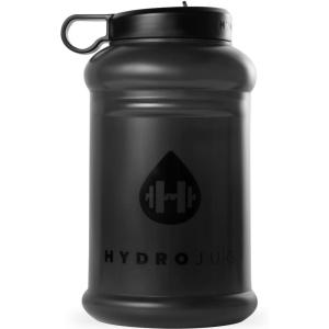 imageHydroJug Half Gallon Water Bottle 73oz  Refillable Reusable Jug With Carry Handle  Leakproof Guarantee  Great For OnTheGo Hydration  Dishwasher Safe BPA Free Black Pro Jug V2Black