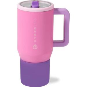 imageHydroJug Kids  20 oz Insulated Kids Water Bottle with Flip Straw ampamp Handle  LeakProof ampamp Durable  Perfect for School Sports Lunch Travel ampamp Camp CowgirlPink Sugar
