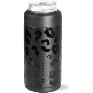 imageHydroJug Standard Can Cooler  2in1 Insulated Can Cooler Cup  Stainless Steel Can Holder with NonSlip Rubber Base  ScrewTop Lid  Dishwasher Safe  12oz CamoBlack Leopard