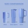 imageHydroJug Sport  Stainless Steel Tumbler with Straw Vacuum Insulated 20oz Leakproof Water Bottle Ergonomic Design Reusable Dishwasher Safe Rubber Base Durable for Gym or Outdoors BlackLight Blue