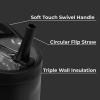imageHydroJug Sport  Stainless Steel Tumbler with Straw Vacuum Insulated 20oz Leakproof Water Bottle Ergonomic Design Reusable Dishwasher Safe Rubber Base Durable for Gym or Outdoors BlackBlack