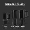 imageHydroJug Sport  Stainless Steel Tumbler with Straw Vacuum Insulated 20oz Leakproof Water Bottle Ergonomic Design Reusable Dishwasher Safe Rubber Base Durable for Gym or Outdoors BlackBlack