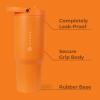 imageHydroJug Sport  Stainless Steel Tumbler with Straw Vacuum Insulated 32oz Leakproof Water Bottle Ergonomic Design Reusable Dishwasher Safe Rubber Base Durable for Gym or Outdoors BlackTangerine