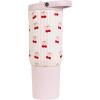 imageHydroJug Sport  Stainless Steel Tumbler with Straw Vacuum Insulated 32oz Leakproof Water Bottle Ergonomic Design Reusable Dishwasher Safe Rubber Base Durable for Gym or Outdoors BlackSweet Cherry