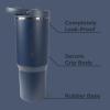 imageHydroJug Sport  Stainless Steel Tumbler with Straw Vacuum Insulated 32oz Leakproof Water Bottle Ergonomic Design Reusable Dishwasher Safe Rubber Base Durable for Gym or Outdoors BlackMidnight