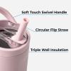 imageHydroJug Sport  Stainless Steel Tumbler with Straw Vacuum Insulated 32oz Leakproof Water Bottle Ergonomic Design Reusable Dishwasher Safe Rubber Base Durable for Gym or Outdoors BlackSalmon