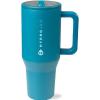 imageHydroJug Traveler  32 oz Water Bottle with Handle ampamp Flip Straw  Fits in Cup Holder Leak Resistant TumblerReusable Insulated Stainless Steel ampamp Rubber Base  Gifts for Women ampamp Men RiptideGlacier