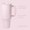 imageHydroJug Traveler  32 oz Water Bottle with Handle ampamp Flip Straw  Fits in Cup Holder Leak Resistant TumblerReusable Insulated Stainless Steel ampamp Rubber Base  Gifts for Women ampamp Men RiptidePink Sand