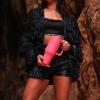 imageHydroJug Traveler  32 oz Water Bottle with Handle ampamp Flip Straw  Fits in Cup Holder Leak Resistant TumblerReusable Insulated Stainless Steel ampamp Rubber Base  Gifts for Women ampamp Men RiptideSalmon