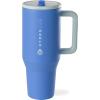 imageHydroJug Traveler  32 oz Water Bottle with Handle ampamp Flip Straw  Fits in Cup Holder Leak Resistant TumblerReusable Insulated Stainless Steel ampamp Rubber Base  Gifts for Women ampamp Men RiptideRiptide