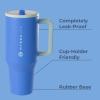 imageHydroJug Traveler  32 oz Water Bottle with Handle ampamp Flip Straw  Fits in Cup Holder Leak Resistant TumblerReusable Insulated Stainless Steel ampamp Rubber Base  Gifts for Women ampamp Men RiptideRiptide
