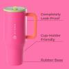imageHydroJug Traveler  32 oz Water Bottle with Handle ampamp Flip Straw  Fits in Cup Holder Leak Resistant TumblerReusable Insulated Stainless Steel ampamp Rubber Base  Gifts for Women ampamp Men RiptideOrchid