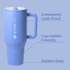 imageHydroJug Traveler  32 oz Water Bottle with Handle ampamp Flip Straw  Fits in Cup Holder Leak Resistant TumblerReusable Insulated Stainless Steel ampamp Rubber Base  Gifts for Women ampamp Men RiptideLight Blue