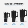 imageHydroJug Traveler  32 oz Water Bottle with Handle ampamp Flip Straw  Fits in Cup Holder Leak Resistant TumblerReusable Insulated Stainless Steel ampamp Rubber Base  Gifts for Women ampamp Men RiptideGlacier