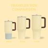 imageHydroJug Traveler  32 oz Water Bottle with Handle ampamp Flip Straw  Fits in Cup Holder Leak Resistant TumblerReusable Insulated Stainless Steel ampamp Rubber Base  Gifts for Women ampamp Men RiptideBelle