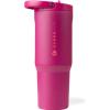 imageHydroJug Sport  Stainless Steel Tumbler with Straw Vacuum Insulated 20oz Leakproof Water Bottle Ergonomic Design Reusable Dishwasher Safe Rubber Base Durable for Gym or Outdoors BlackHarvest Berry