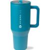 imageHydroJug Traveler  32 oz Water Bottle with Handle ampamp Flip Straw  Fits in Cup Holder Leak Resistant TumblerReusable Insulated Stainless Steel ampamp Rubber Base  Gifts for Women ampamp Men RiptideGlacier