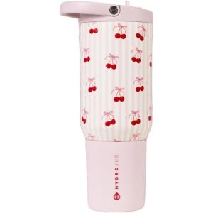 imageHydroJug Sport  Stainless Steel Tumbler with Straw Vacuum Insulated 20oz Leakproof Water Bottle Ergonomic Design Reusable Dishwasher Safe Rubber Base Durable for Gym or Outdoors BlackSweet Cherry