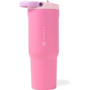 imageHydroJug Sport  Stainless Steel Tumbler with Straw Vacuum Insulated 20oz Leakproof Water Bottle Ergonomic Design Reusable Dishwasher Safe Rubber Base Durable for Gym or Outdoors BlackPink Sugar