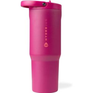 imageHydroJug Sport  Stainless Steel Tumbler with Straw Vacuum Insulated 20oz Leakproof Water Bottle Ergonomic Design Reusable Dishwasher Safe Rubber Base Durable for Gym or Outdoors BlackHarvest Berry