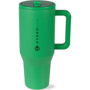 imageHydroJug Traveler  32 oz Water Bottle with Handle ampamp Flip Straw  Fits in Cup Holder Leak Resistant TumblerReusable Insulated Stainless Steel ampamp Rubber Base  Gifts for Women ampamp Men RiptideClover