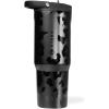 imageHydroJug Sport  Stainless Steel Tumbler with Straw Vacuum Insulated 32oz Leakproof Water Bottle Ergonomic Design Reusable Dishwasher Safe Rubber Base Durable for Gym or Outdoors Alumni RedBlack Leopard