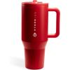 imageHydroJug Traveler  40 oz Water Bottle with Handle ampamp Flip Straw  Fits in Cup Holder Leak Resistant TumblerReusable Insulated Stainless Steel ampamp Rubber Base  Gifts for Women ampamp Men Alumni RedAlumni Red