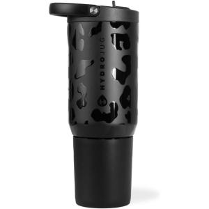 imageHydroJug Sport  Stainless Steel Tumbler with Straw Vacuum Insulated 32oz Leakproof Water Bottle Ergonomic Design Reusable Dishwasher Safe Rubber Base Durable for Gym or Outdoors Alumni RedBlack Leopard