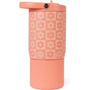 imageHydroJug Kids 14 oz Sport Water Bottle  Stainless Steel Insulated 100 Leakproof With Carry Handle BPAFree  KidFriendly Design  Durable ampamp Dishwasher Safe Daisy CheckersDaisy Checkers