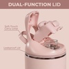 image:imageHydroJug Ease2o 14oz Kids Water Bottle with Straw amp Chug Lid LadybygDusty Rose