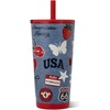 image:imageHydroJug Everyday Tumbler 14 oz CeramicLined Straw Cup FootballAmerican Honey