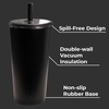 image:imageHydroJug Everyday Tumbler 14 oz CeramicLined Straw Cup FootballBlack