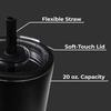 image:imageHydroJug Everyday Tumbler 14 oz CeramicLined Straw Cup FootballBlack