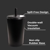 image:imageHydroJug Everyday Tumbler 14 oz CeramicLined Straw Cup FootballBlack