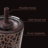 image:imageHydroJug Everyday Tumbler 14 oz CeramicLined Straw Cup FootballBrown Leopard