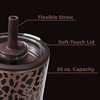 image:imageHydroJug Everyday Tumbler 14 oz CeramicLined Straw Cup FootballBrown Leopard