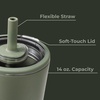 image:imageHydroJug Everyday Tumbler 14 oz CeramicLined Straw Cup FootballCourtyard