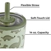image:imageHydroJug Everyday Tumbler 14 oz CeramicLined Straw Cup FootballDinosaur