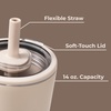 image:imageHydroJug Everyday Tumbler 14 oz CeramicLined Straw Cup FootballDune