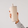 image:imageHydroJug Everyday Tumbler 14 oz CeramicLined Straw Cup FootballDune