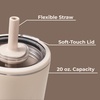 image:imageHydroJug Everyday Tumbler 14 oz CeramicLined Straw Cup FootballDune